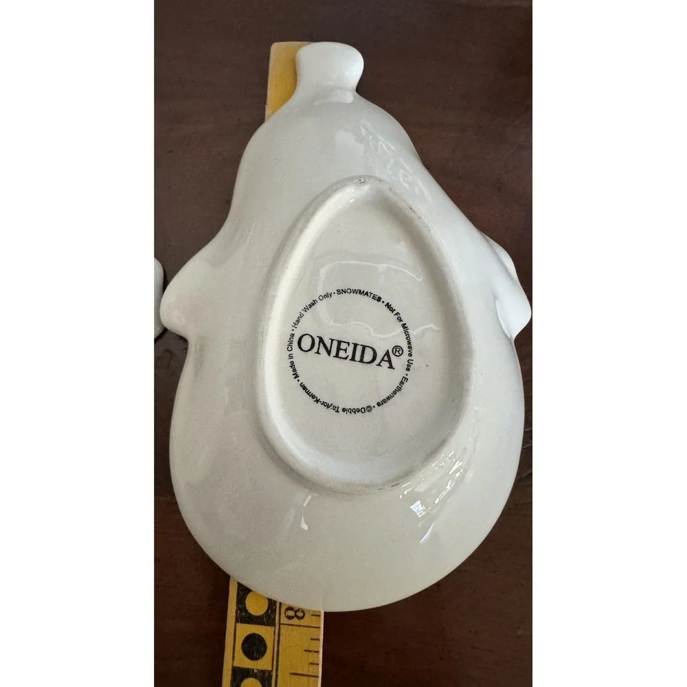 Oneida Snowmates‎ Snowman Candy Dishes (2) 8